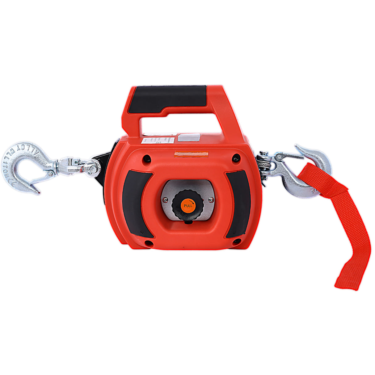 Drill Winch Hoist Portable 750 LB Capacity with 40 Feet Steel Wire--Red