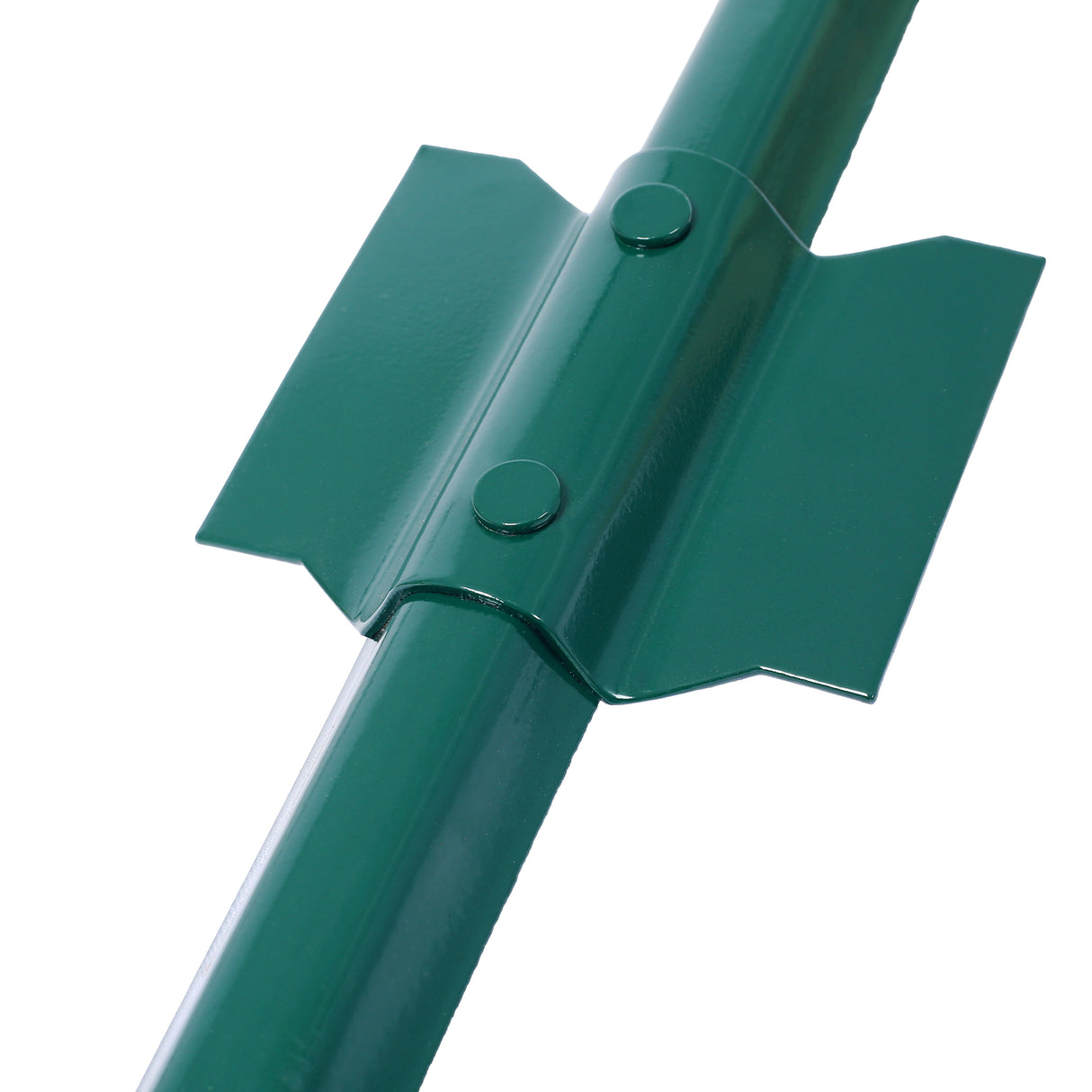 4Feet 10Pack Heavy Duty Metal Fence Post with U-Channel Steel U-Post for Holding Garden Wire Corner Anchor--Green
