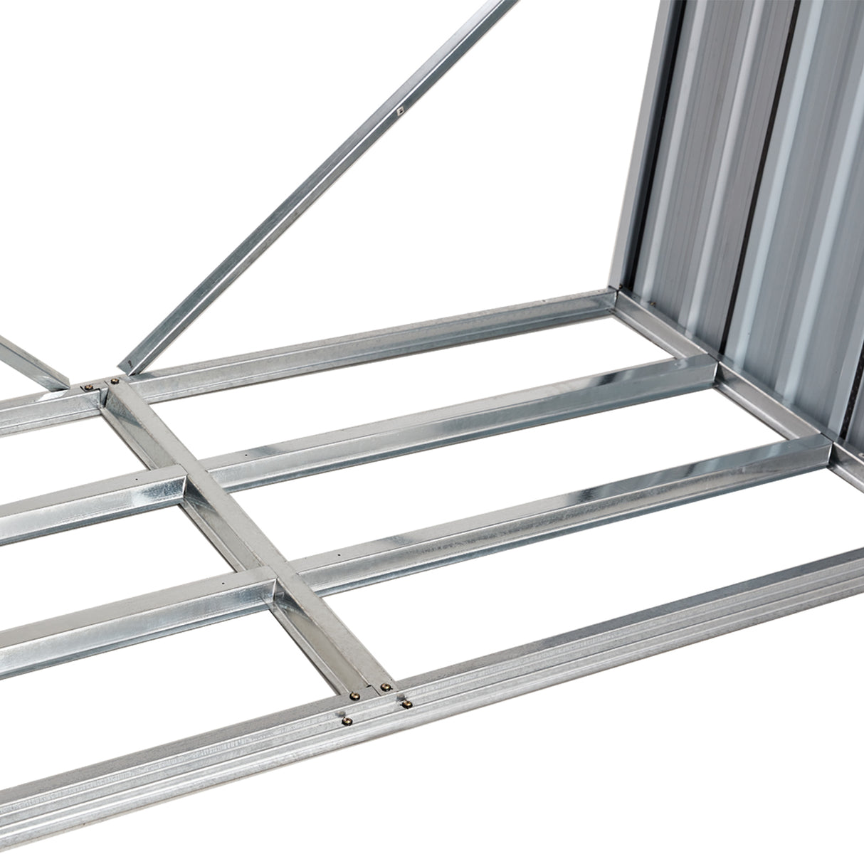 屋根付き薪ラック付き丸太保管小屋、無煙炭亜鉛メッキ鋼板 70.9"