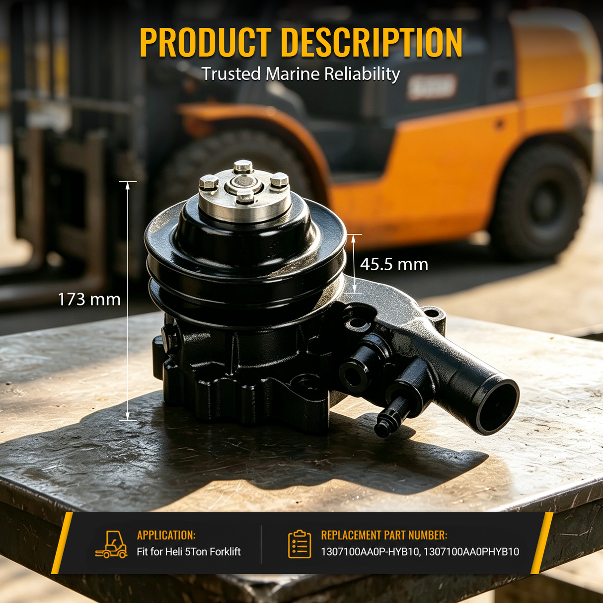 Water Pump 1307100AA0P-HYB10 for Heli 5Ton Forklift