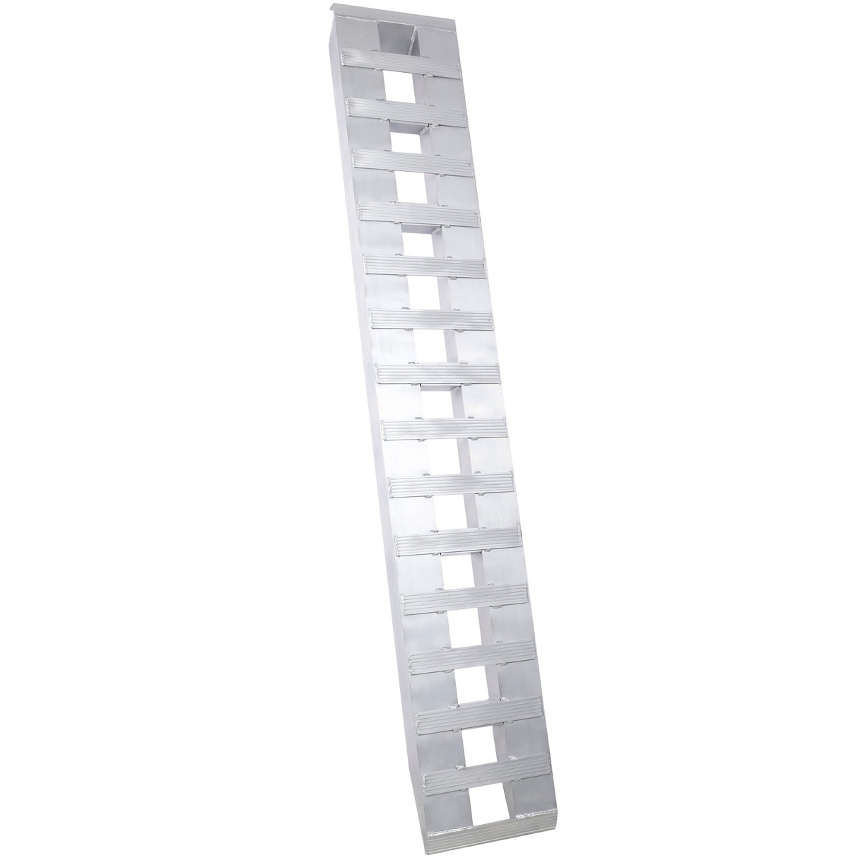 Heavy-Duty Ramps with Top Hook Attaching End Universal Loading 84" X 14" 6600 LBS 1 Pair 2 Ramps Silver Aluminum