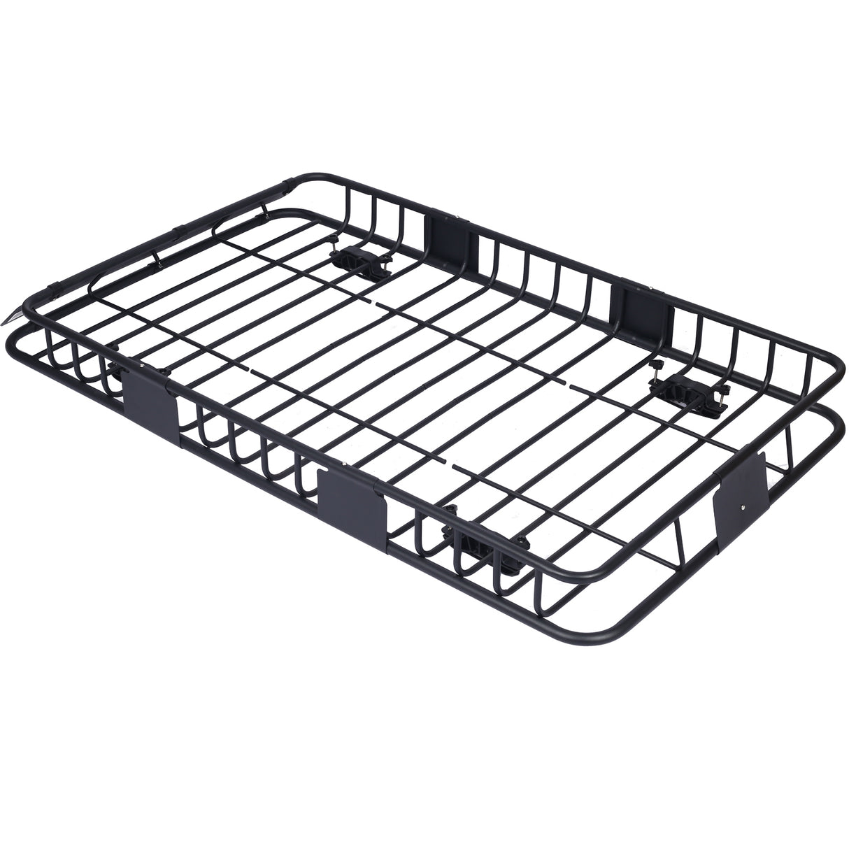 Rooftop Cargo Carrier Basket Motoring Roof Rack Top Mount Rack 64" Capacity 150 lbs--Black