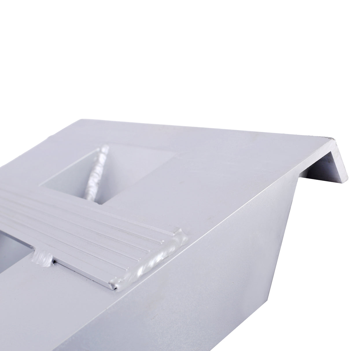 Heavy-Duty Ramps with Top Hook Attaching End Universal Loading 84" X 14" 6600 LBS 1 Pair 2 Ramps Silver Aluminum
