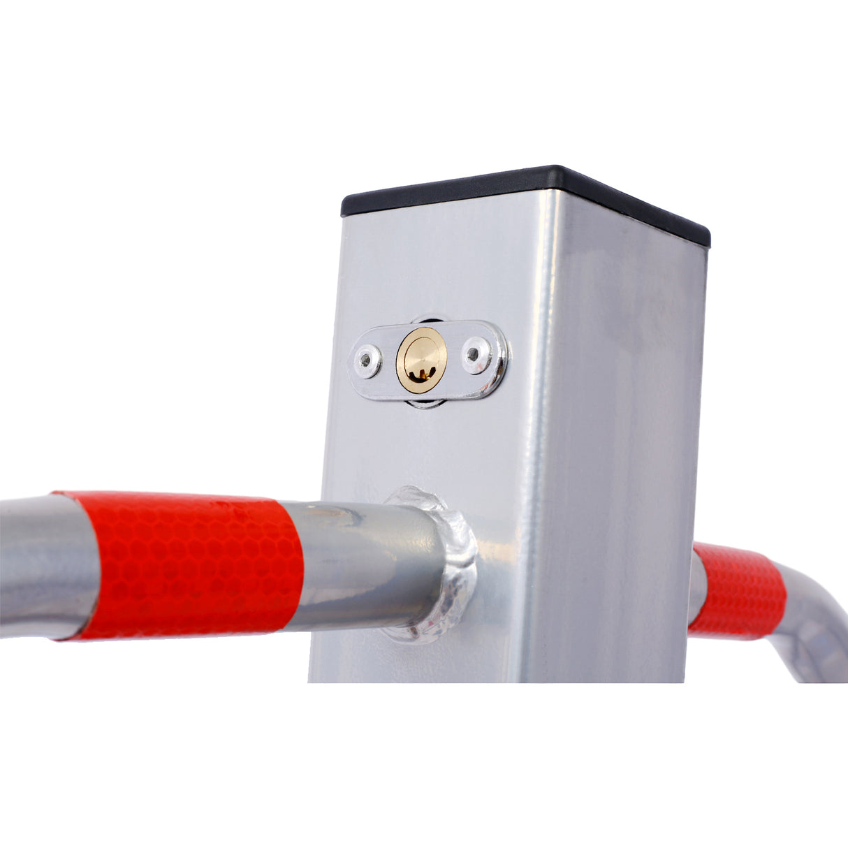 Bollard Pole Barrier with Lock--Gray