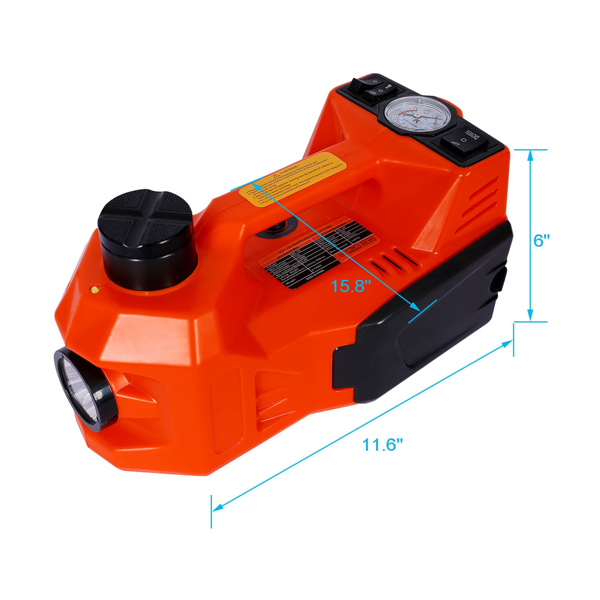 5T 12V Hydraulic Car Jack Kit 4 in 1 Floor Jack Lift with Electric Impact Wrench 10000Lbs Capacity - Fab Heavy Parts