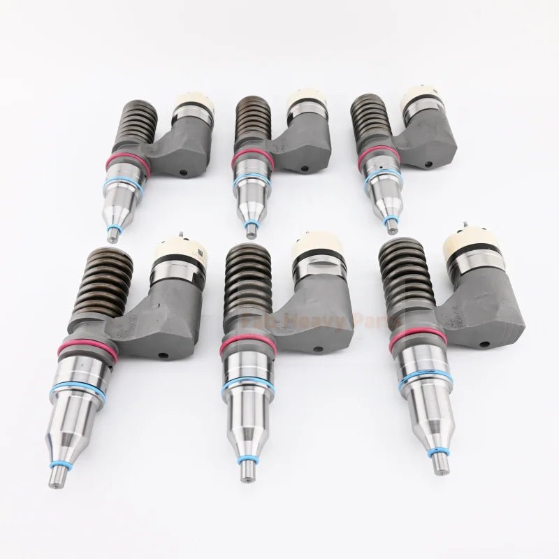 6 PCS Fuel Injector 153 - 7923 1537923 Fits for Caterpillar CAT Engine 3176B 3176 C12, Remanufactured - Fab Heavy Parts