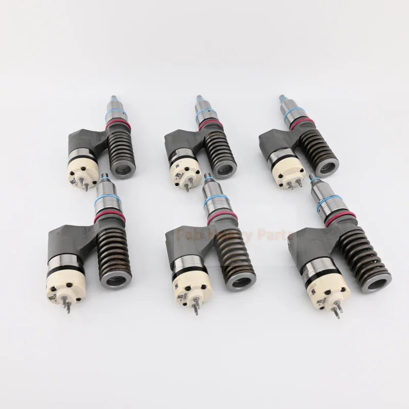 6 PCS Fuel Injector 153 - 7923 1537923 Fits for Caterpillar CAT Engine 3176B 3176 C12, Remanufactured - Fab Heavy Parts