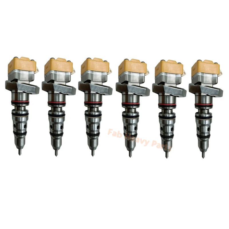 6 PCS Fuel Injector 177 - 4752 1774752 Fits for Caterpillar CAT Engine 3126B 3126E Loader 953C 963C Tractor D5N D6N, Remanufactured - Fab Heavy Parts