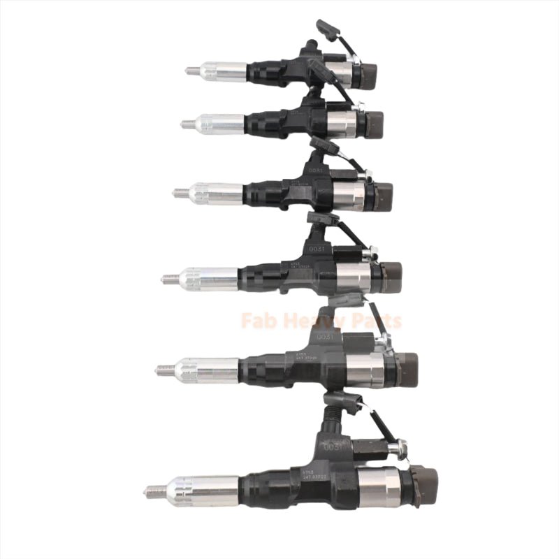 6 PCS Fuel Injector 23670 - E0030 Fits for Hino Engine J08E Truck 500 Series - Fab Heavy Parts