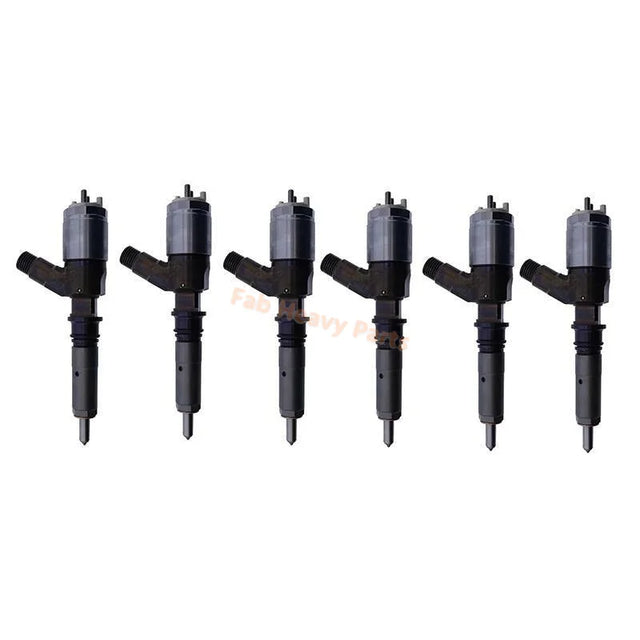 6 PCS Fuel Injector 260-5656 2605656 Fits for Caterpillar CAT Engine C6.4 Excavator 320D 320D L, Remanufactured
