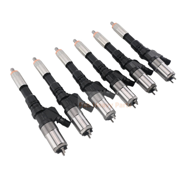 6 PCS Fuel Injector 6156-11-3300 6156113300 Fits For Komatsu
