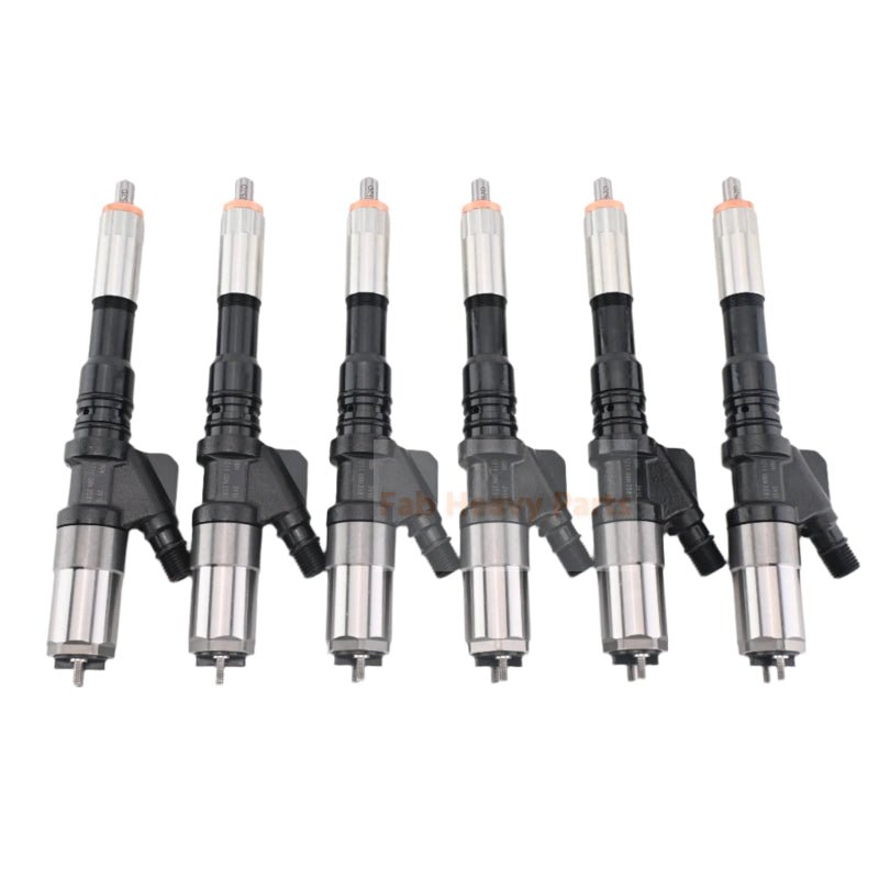 6 PCS Fuel Injector 6156 - 11 - 3300 6156113300 Fits For Komatsu - Fab Heavy Parts
