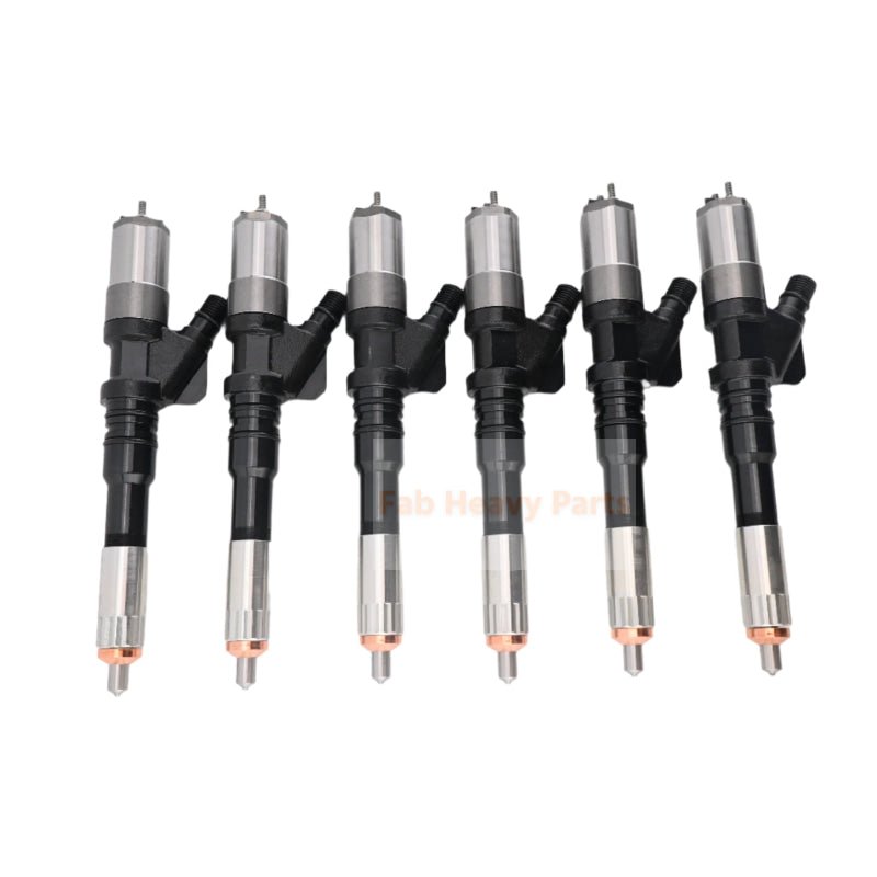 6 PCS Fuel Injector 6156 - 11 - 3300 6156113300 Fits For Komatsu - Fab Heavy Parts
