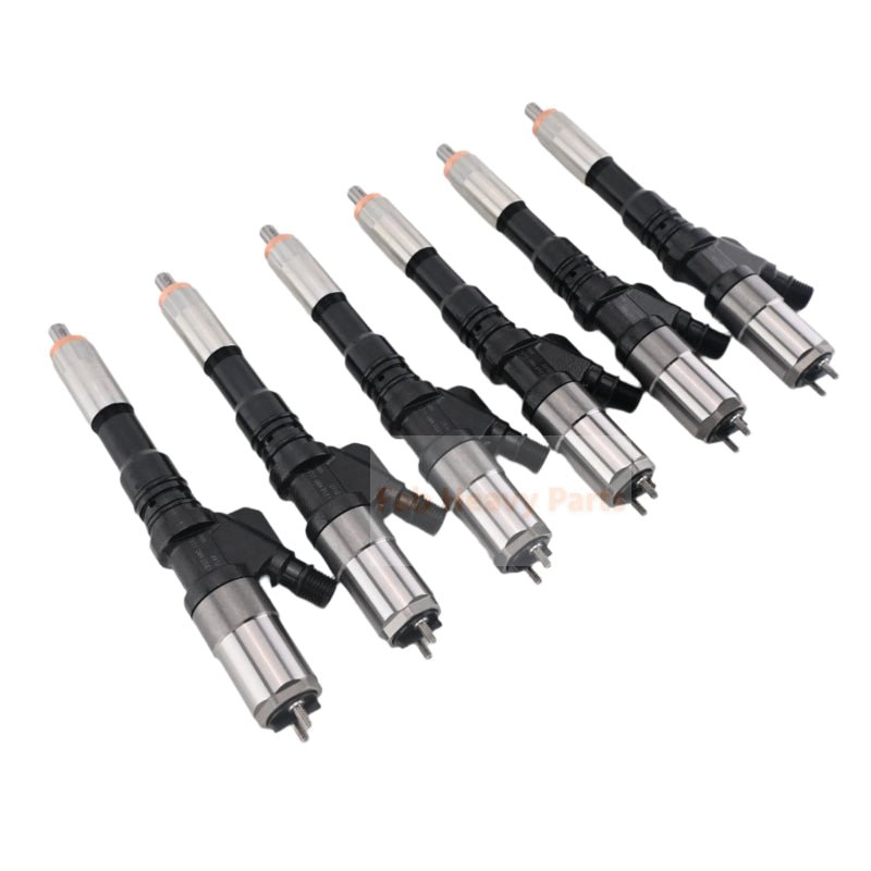 6 PCS Fuel Injector 6156 - 11 - 3300 6156113300 Fits For Komatsu - Fab Heavy Parts