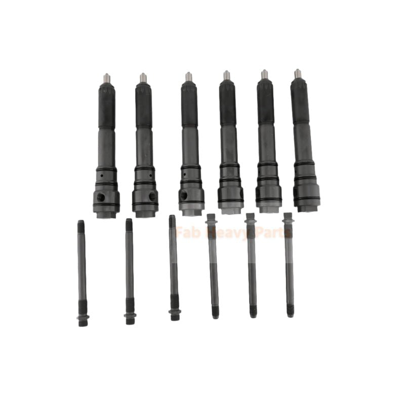 6 Piece Fuel Injector 6211 - 12 - 3500 Fits for Komatsu Engine SA6D140E - 2A - 7 - Fab Heavy Parts