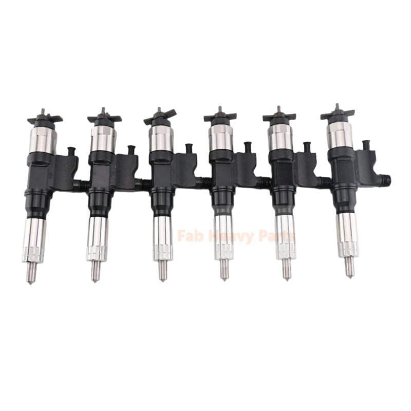 6 Piece Fuel Injector 8 - 97602803 - 4 AP53904 Fits for Isuzu Engine 6HK1 Truck FTR FVR FXR HTR HVR HXR T6500 T7500 T8500 - Fab Heavy Parts