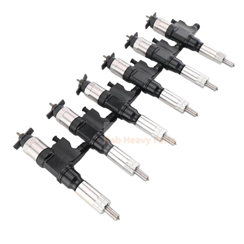 6 Piece Fuel Injector 8 - 97602803 - 4 AP53904 Fits for Isuzu Engine 6HK1 Truck FTR FVR FXR HTR HVR HXR T6500 T7500 T8500 - Fab Heavy Parts