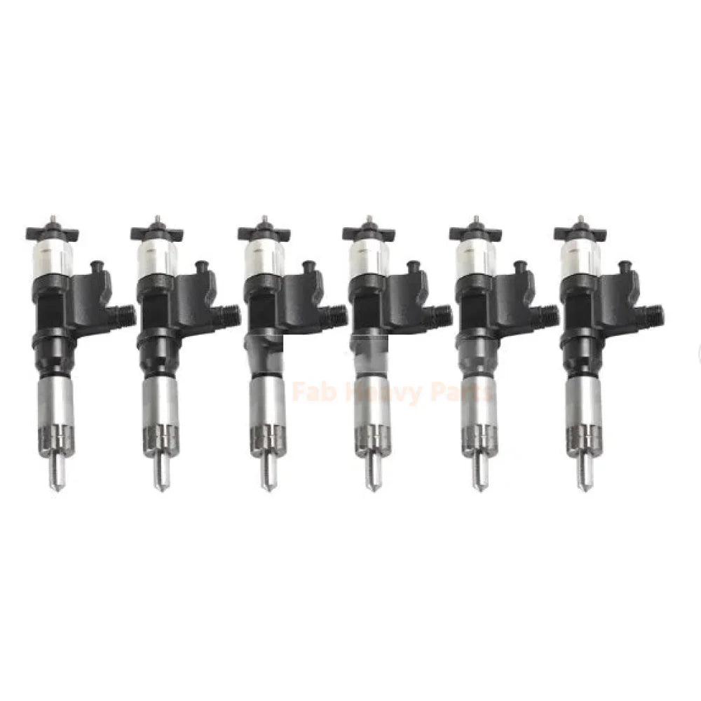 6 Pieces Fuel Injector 23670 - E0880 Fits for Hino Engine J08E Truck 500 Series FG FM - Fab Heavy Parts