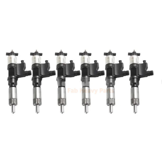 6 Pieces Fuel Injector 23670 - E0880 Fits for Hino Engine J08E Truck 500 Series FG FM - Fab Heavy Parts
