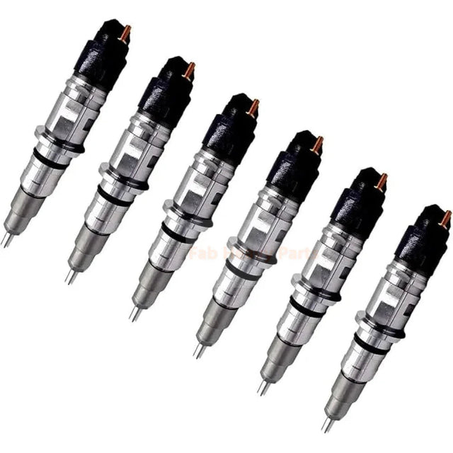 6 Pieces Fuel Injector 5256034 0445120187 for Cummins Engine B6.7 ISB ISB6.7 ISL QSB6.7 Dodge Ram 3500 4500 5500 6.7L 2013 - 2018 - Fab Heavy Parts