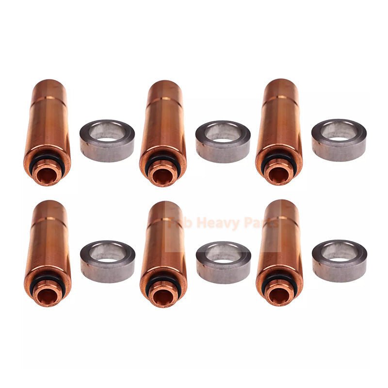 6 Pieces Fuel Injector Sleeve Tube Kit VOE276130 for Volvo Penta Engine TD610G TD710G TAD740GE TAD741GE Excavator EC280 EC300 - Fab Heavy Parts
