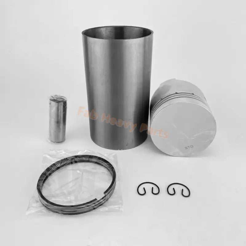 6 Set Piston and Liner for Kubota D1402 D1402BA D1402 IDI Engine Mustang 342 Skid Steer Loader Aftermarket Replacement For Bobcat 225 - Fab Heavy Parts