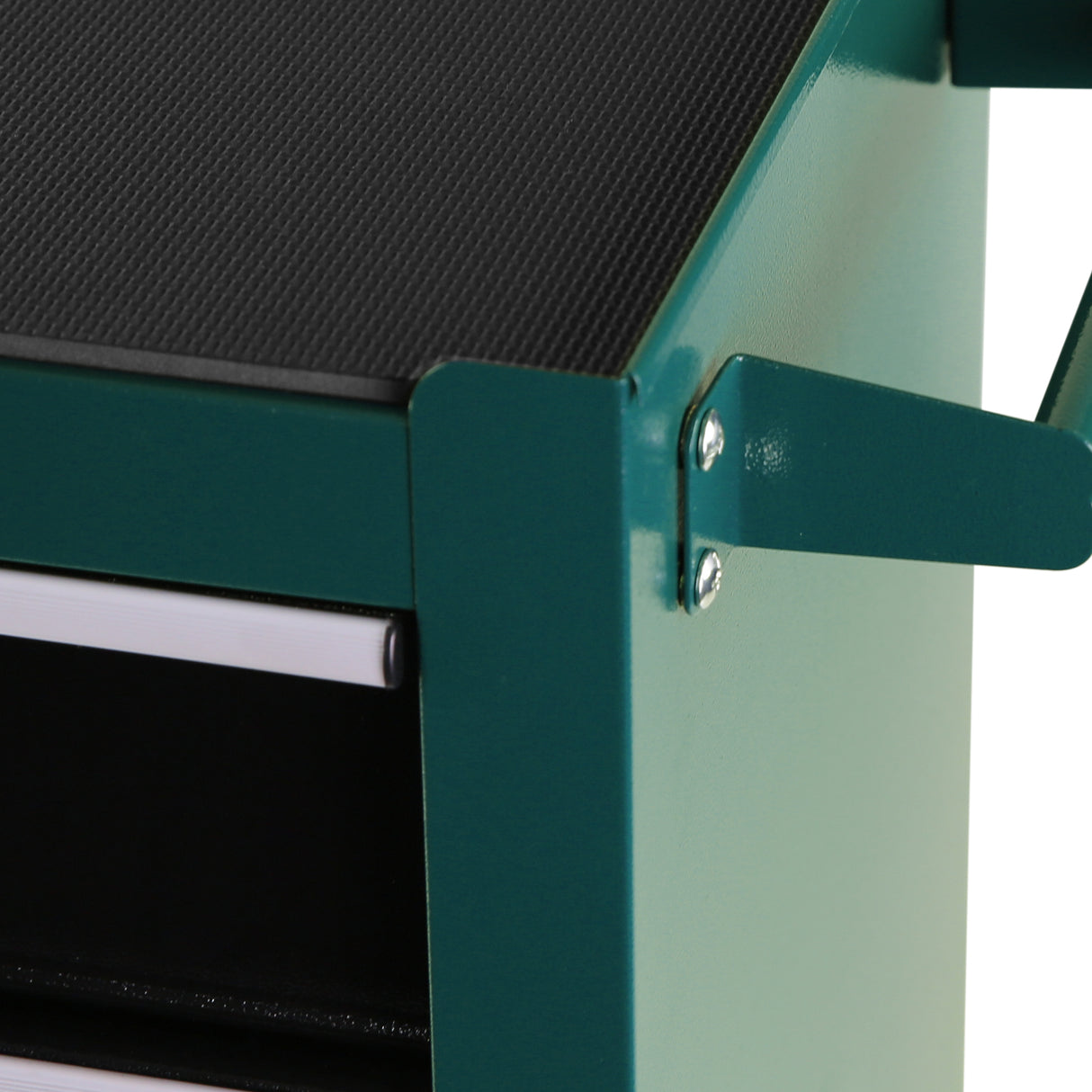 キー付きロックシステムを備えた5ドロワーローリングツールチェストキャビネット - グリーン