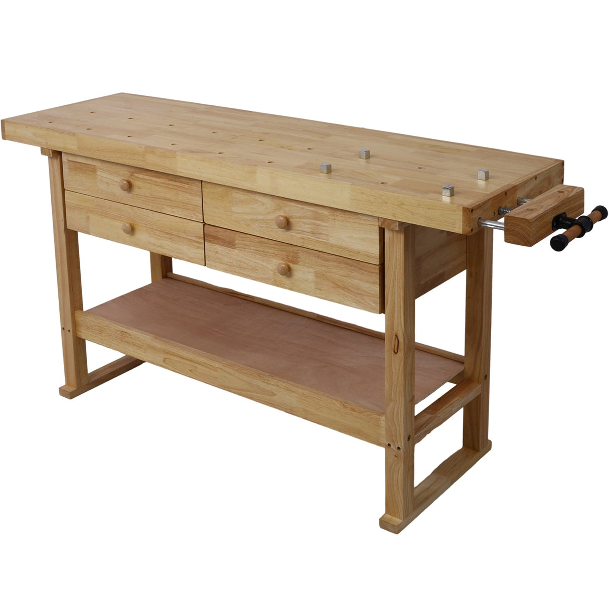 60inch Workbench with 4 Drawers Wooden Workbench for Garage Workshop and Home - Fab Heavy Parts