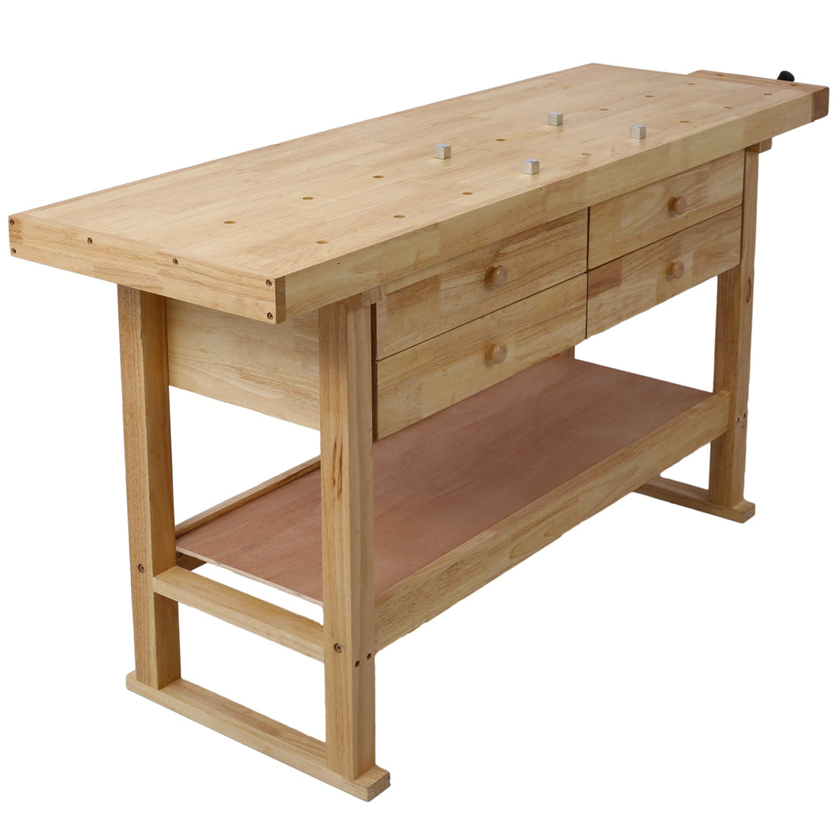60inch Workbench with 4 Drawers Wooden Workbench for Garage Workshop and Home - Fab Heavy Parts