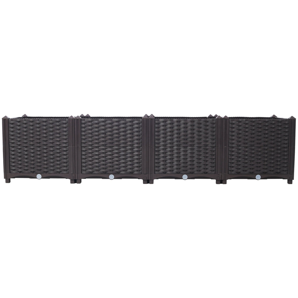 63" L X 15.7" D X 14.7" H Deep Raised Garden Bed Plastic Planter Boxes for Vegetables Flowers Herbs and Succulents Self - Watering Raised - Brown - Fab Heavy Parts