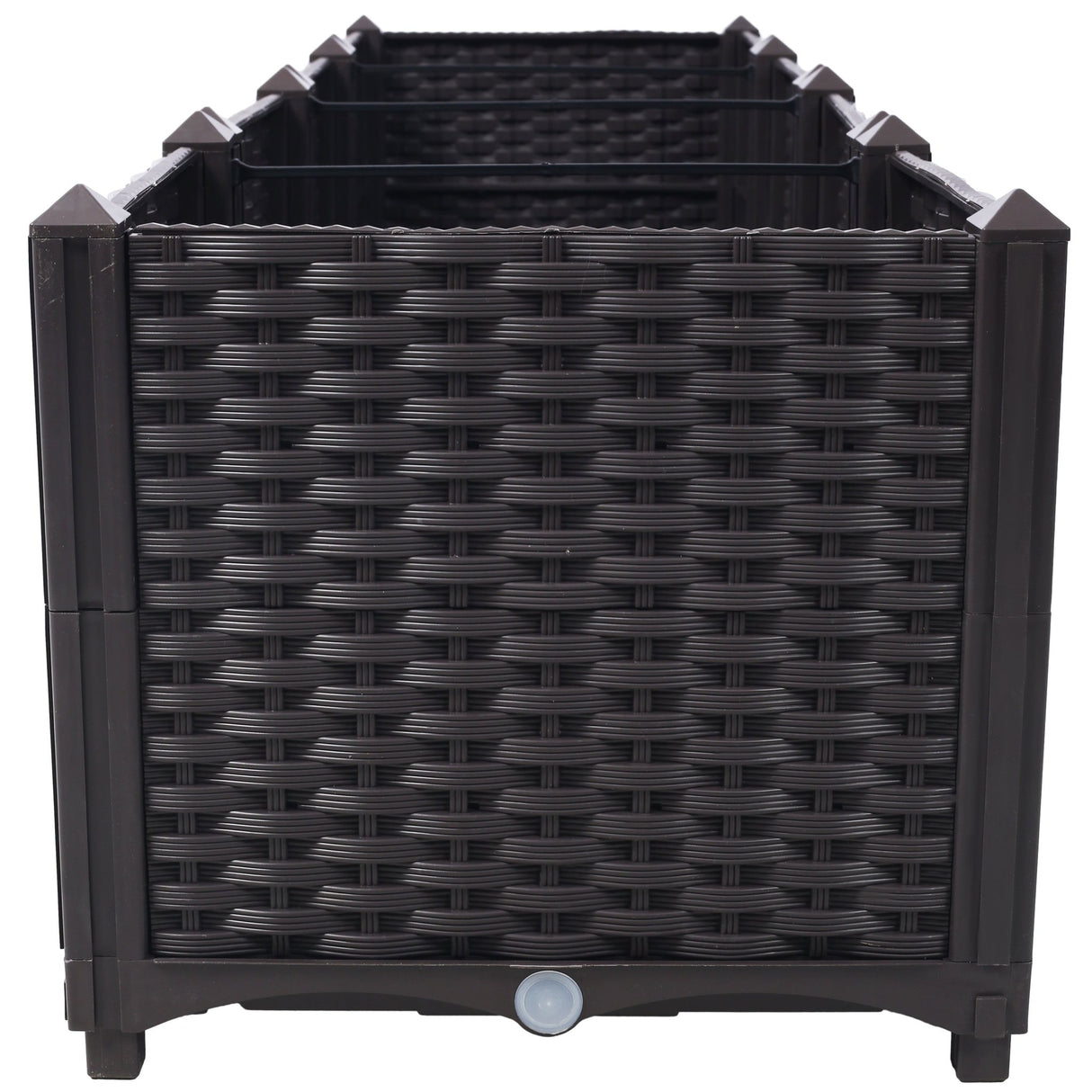 63" L X 15.7" D X 14.7" H Deep Raised Garden Bed Plastic Planter Boxes for Vegetables Flowers Herbs and Succulents Self - Watering Raised - Brown - Fab Heavy Parts