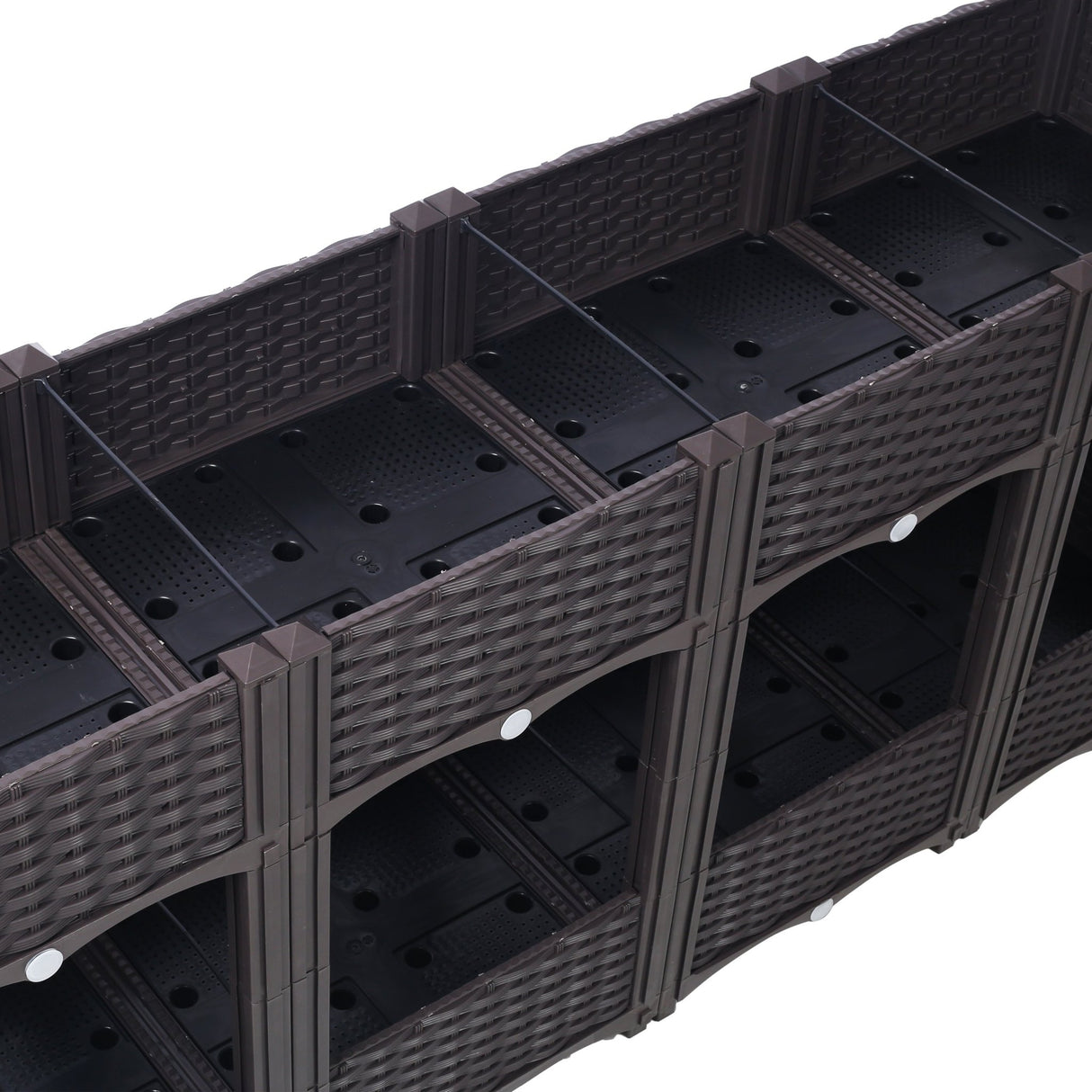 63"x15.7"x27.7" Elevated Planter Garden Box with Drainage Plug Raised Beds for Vegetable/Flower/Herb Outdoor Standing Gardening Kit - Brown - Fab Heavy Parts