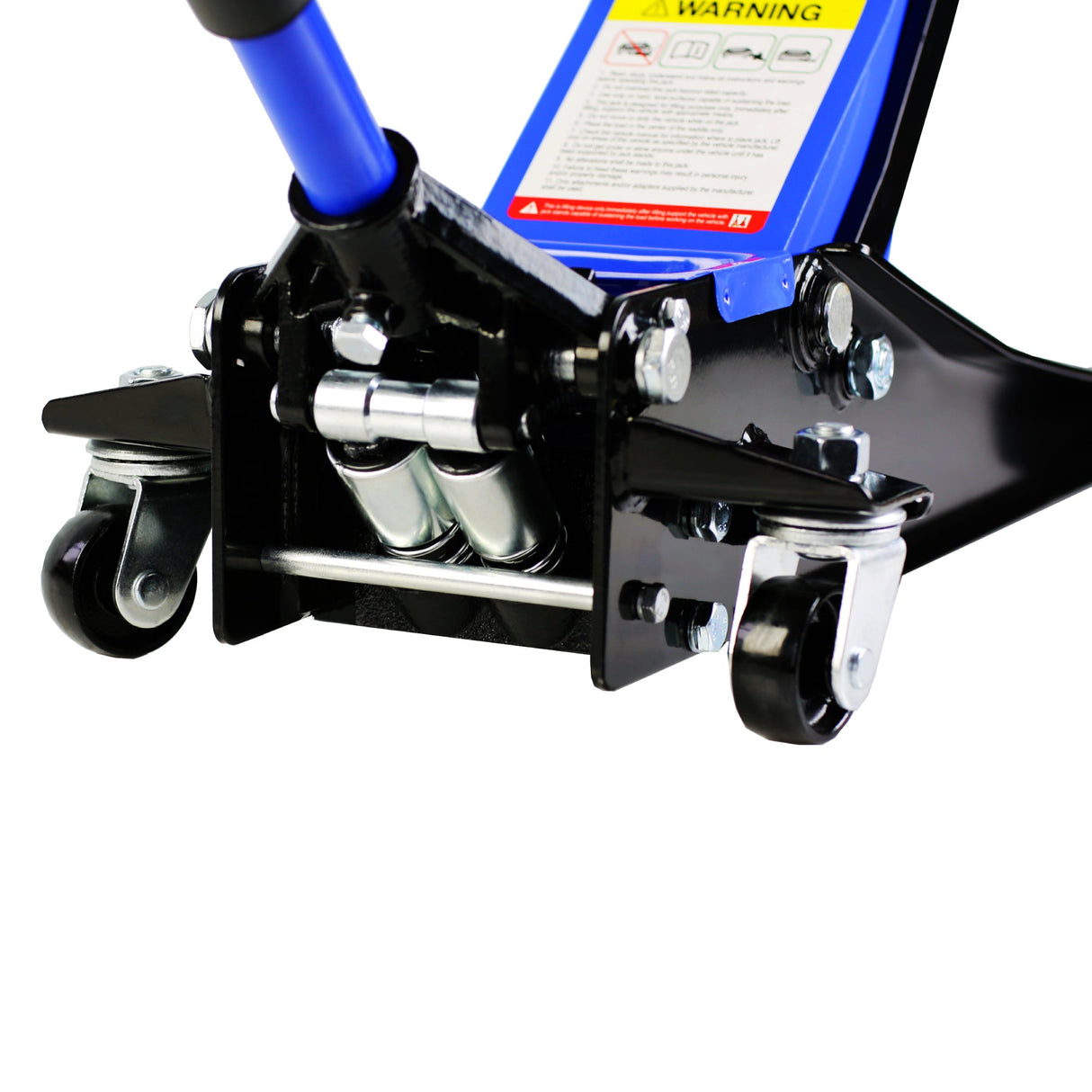 6600 Lbs Hydraulic Low Profile and Steel Racing Floor Jack with Dual Piston Quick Lift Pump Blue Lifting Range 3.3" - 18.5" - Fab Heavy Parts
