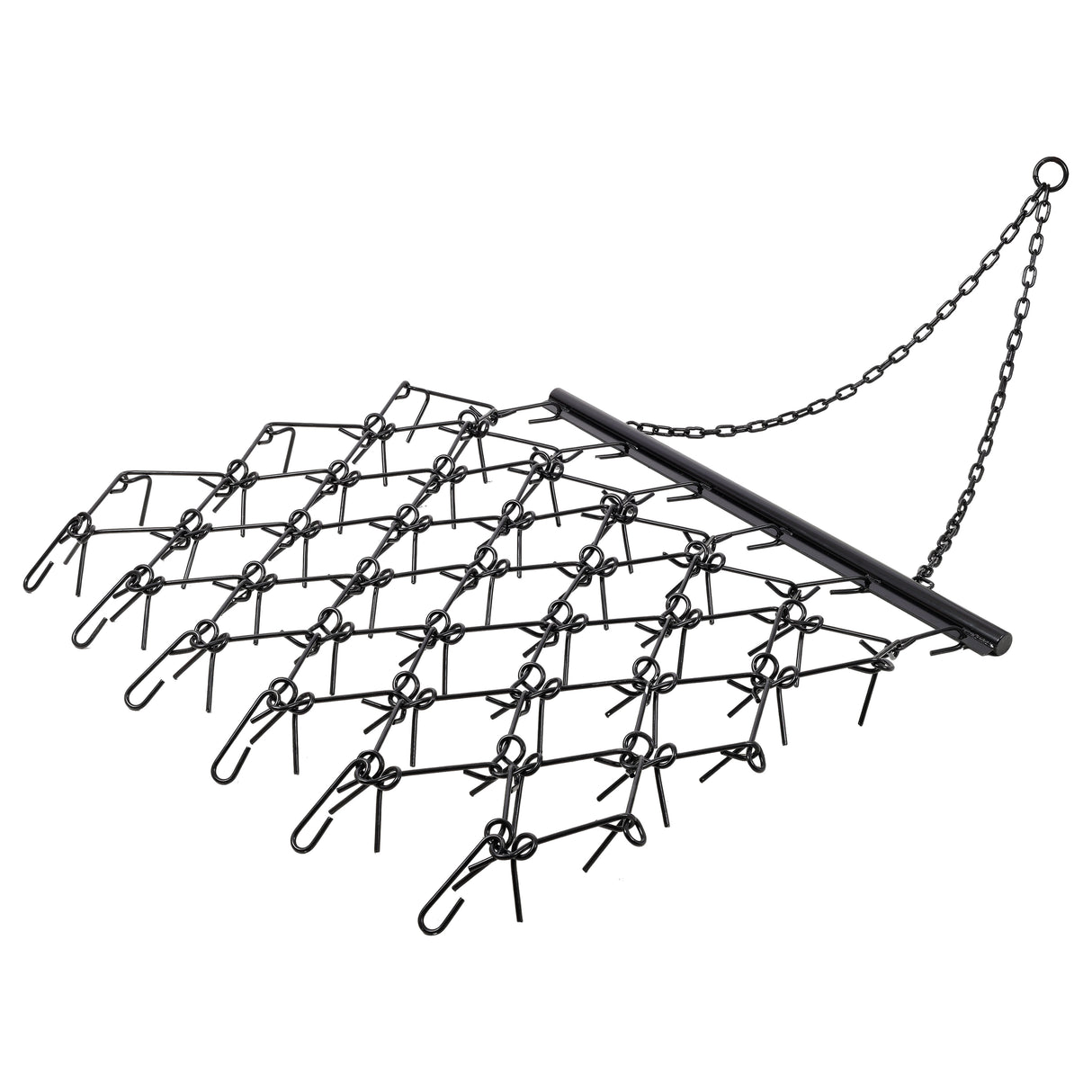 5FTX4.5FT Heavy-Duty Steel Drag Harrow Field Leveling Chain Rake for ATV UTV Compact Utility Tractor