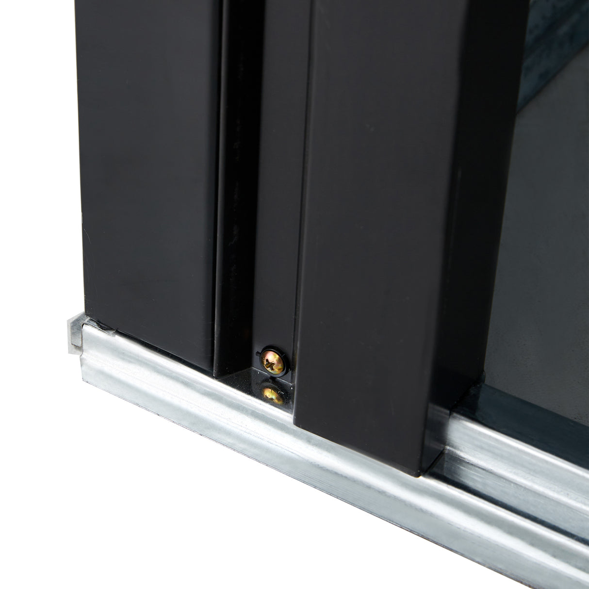 3 x 3 FT Outdoor Storage Shed with Single Lockable Door Metal Steel--Dark Gray