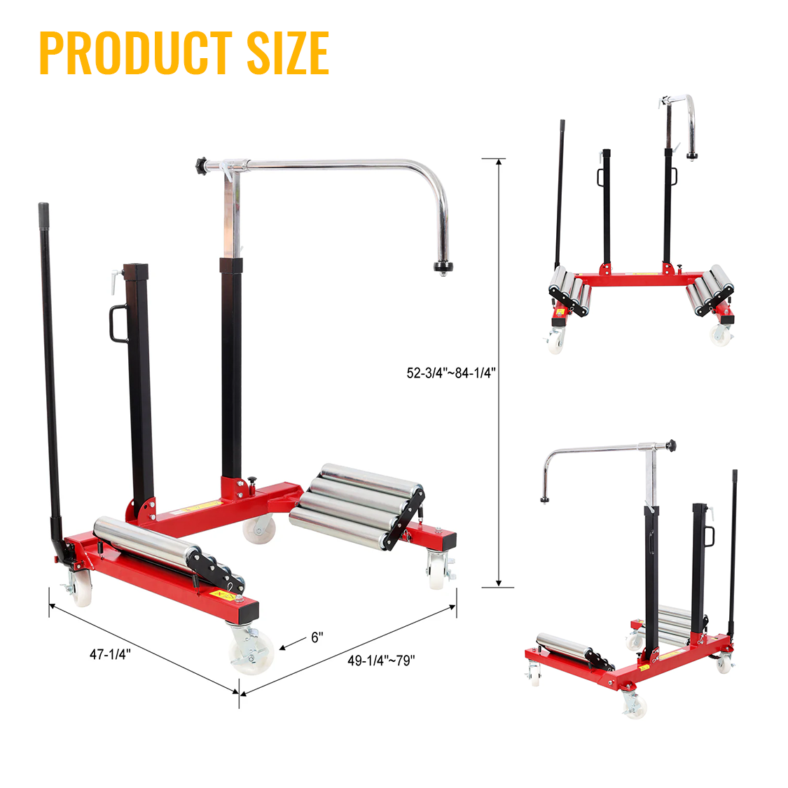 Truck Tractor Tire Wheel Dolly Heavy Duty Portable Dual Wheel Dolly with 2640 lb. Capacity