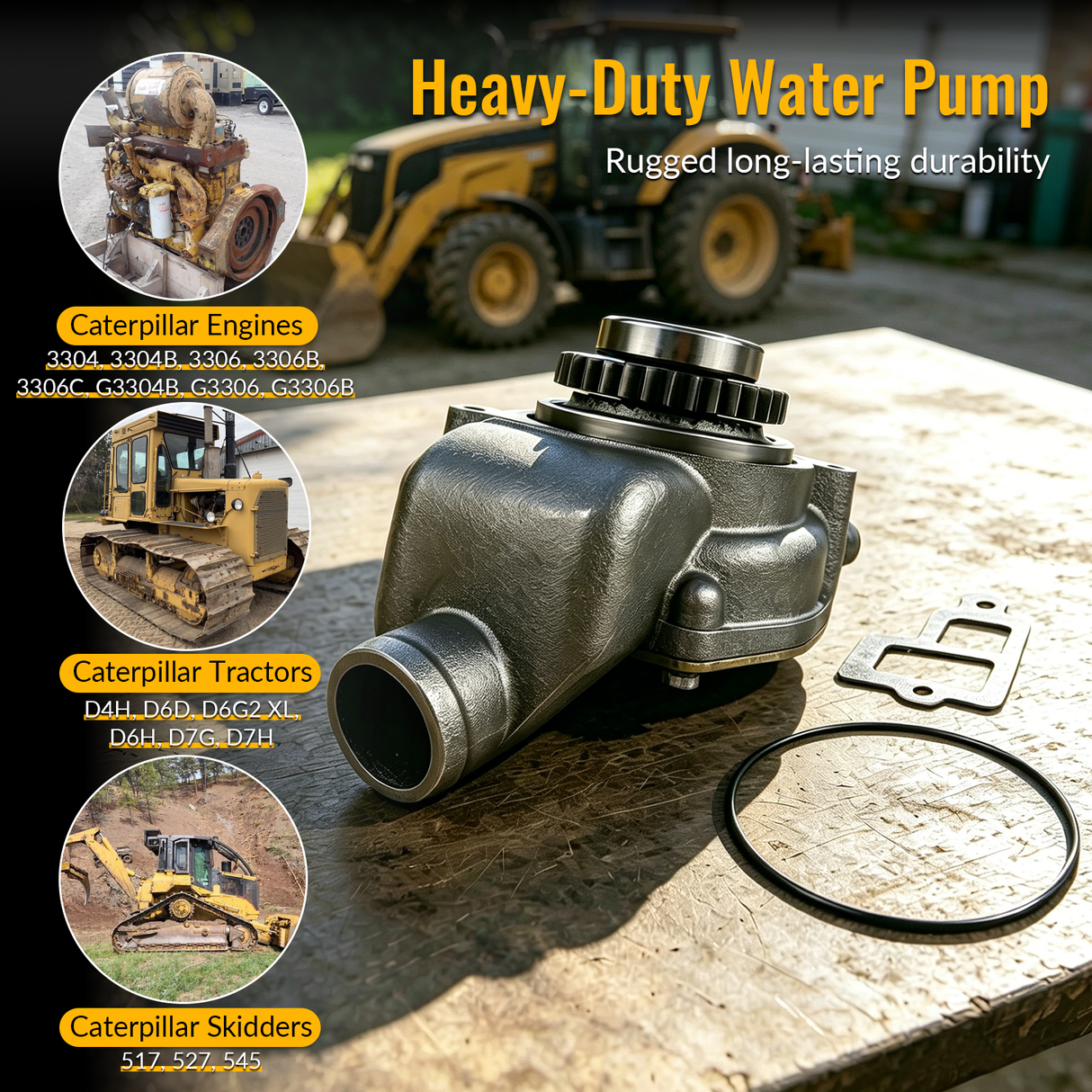 Water Pump 1727760 0R0997 172-7760 0R-0997 Fits for Caterpillar 3304 3306 Engine 330 350 966F D4H D6D R1300 R1300G