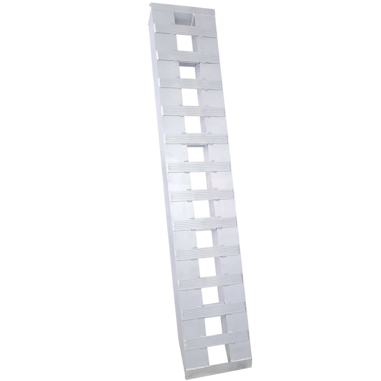 1 Pair Heavy-Duty Ramps with Top Hook Attaching End Universal Loading Ramp 72" X 14" 6600 LBS--Silver Aluminum