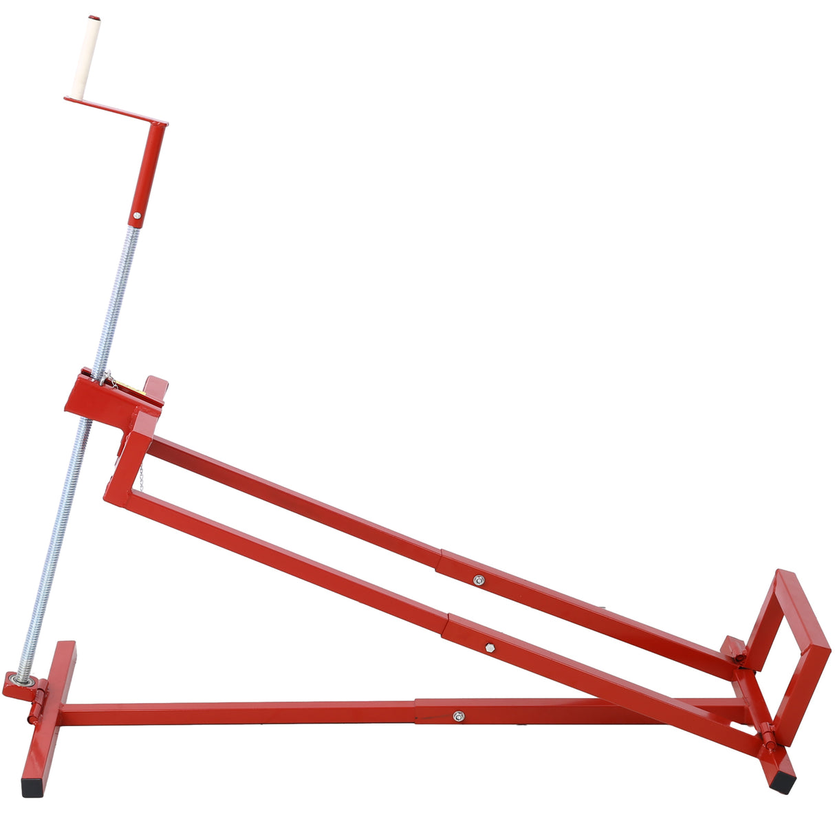 Easy Mower Lift 800 Lbs Capacity Ride-on Cleaning Aid + 45° Tilt Adjustable--Red