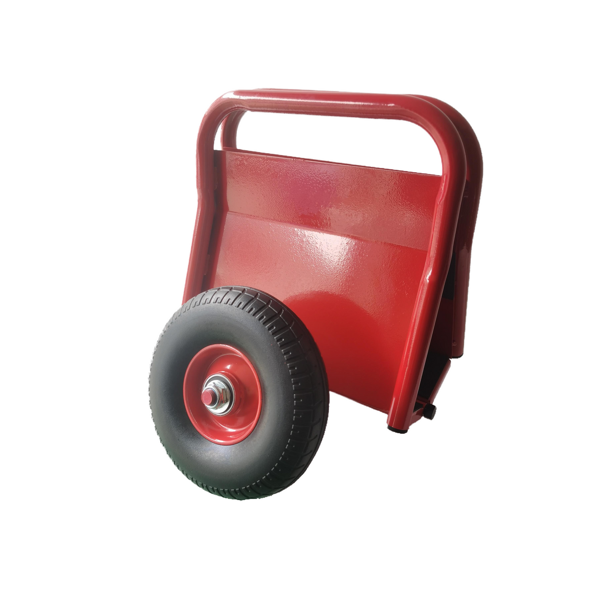 Heavy Duty Panel Dolly Slab Two Nice Handles 10" Solid Rubber Tires Super Weight 1000 LBS All-Terrain Movement--Red