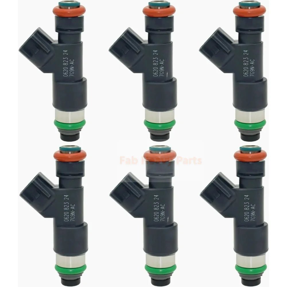 6PCS Fuel Injectors 7G9N - AC 062028720 7G9N - 9F593 - AC 297500 - 0620 30777502 852 - 12260 Fits for 2009 - 2015 F250 F - 150 for Volvo XC60 XC70 V6 V60 V70 S60 S80 3.0L - Fab Heavy Parts