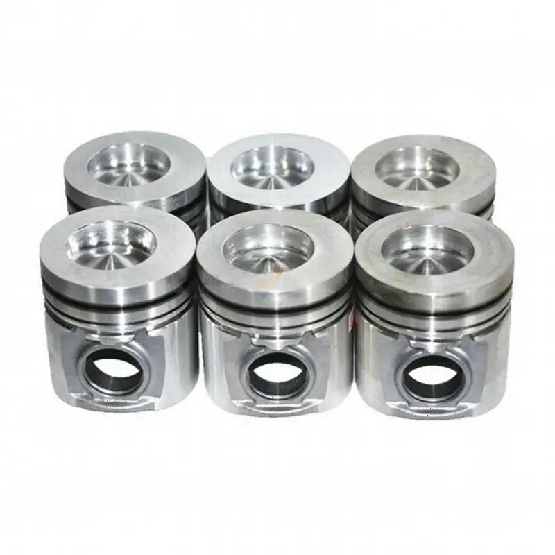 6PCS Piston 4936469 for Cummins Engine ISL 6L - Fab Heavy Parts
