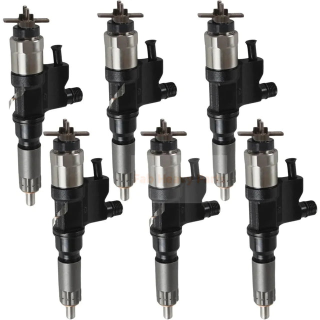 6X injecteurs de carburant 8982806970 8982843930, adaptés à la pelle John Deere 225DLC 220DW