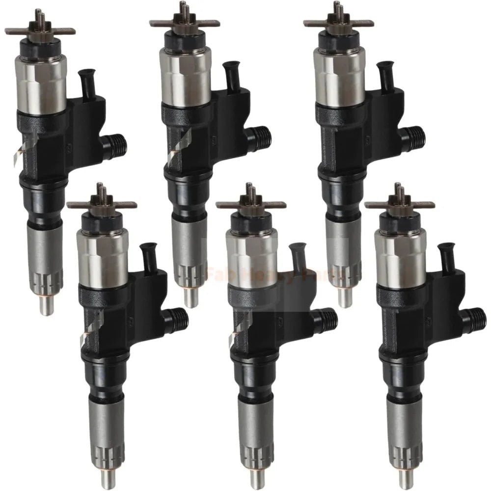 6X Fuel Injectors 8982806970 8982843930 Fits for John Deere Excavator 225DLC 220DW - Fab Heavy Parts