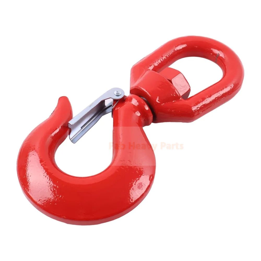 7 Ton Red Safety Swivel Hook 334/E4060 334E4060 334 - E4060 Fits for JCB Excavator Loader Telehandler Crane - Fab Heavy Parts