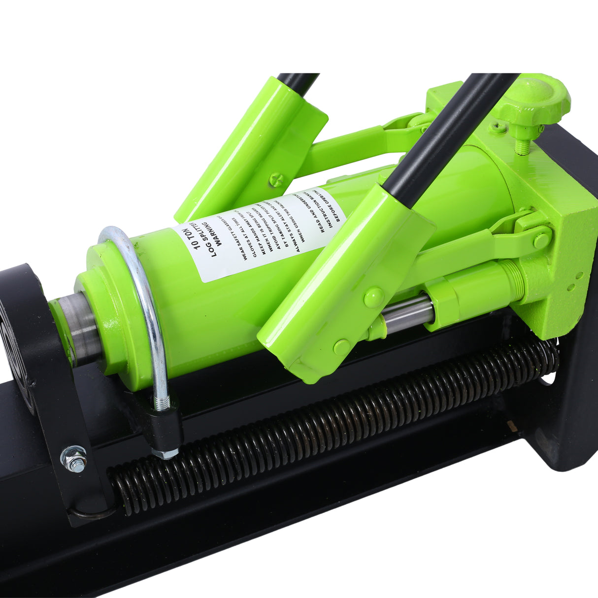 10 Ton Wood Cutter Manual 2 Speed Wheel Hydraulic with Horizontal Full Steel Beam