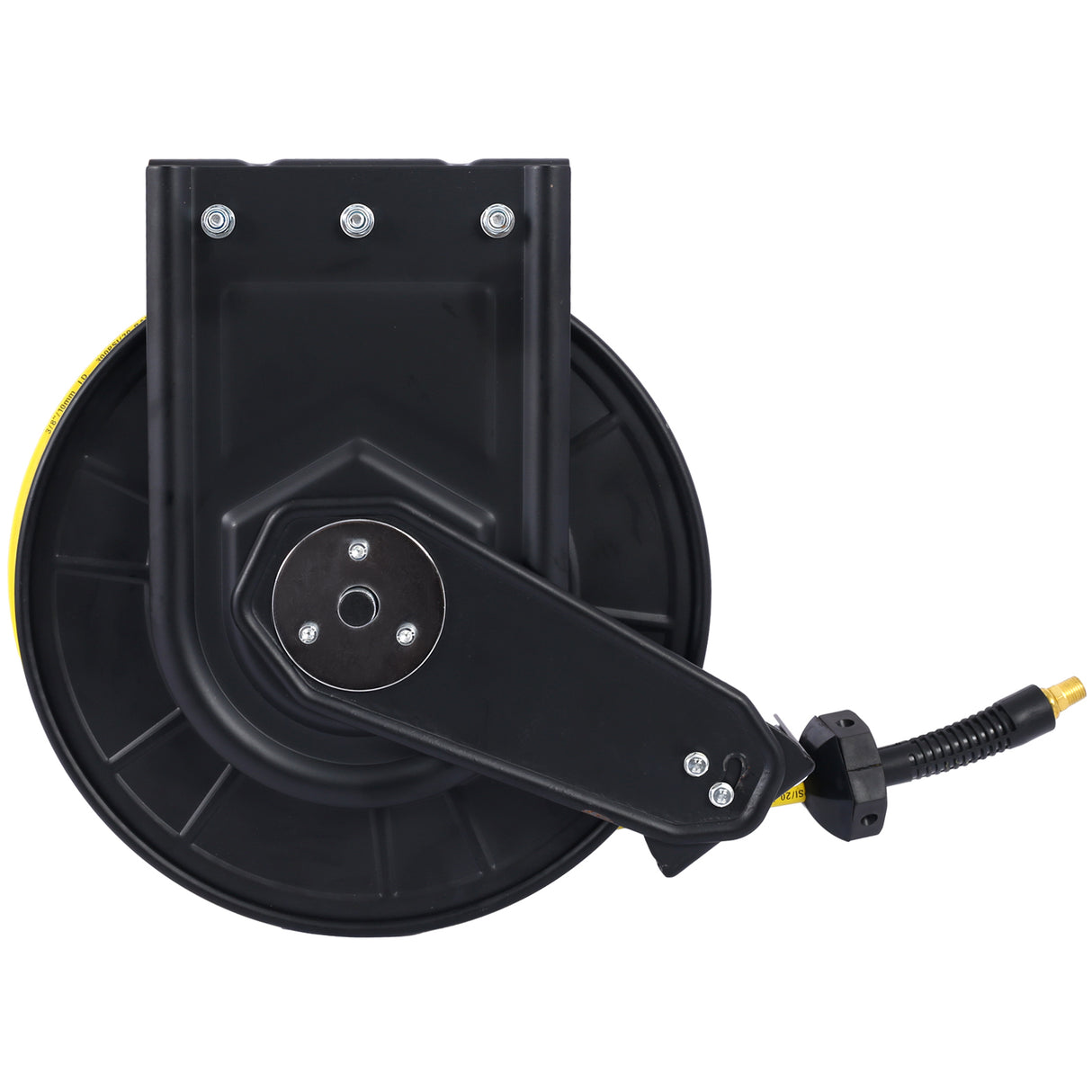 エアリール 伸縮式 3/8" インチ x 50フィート フレックスハイブリッドポリマーホース 最大300 PSI ヘビーデューティースチールフレーム