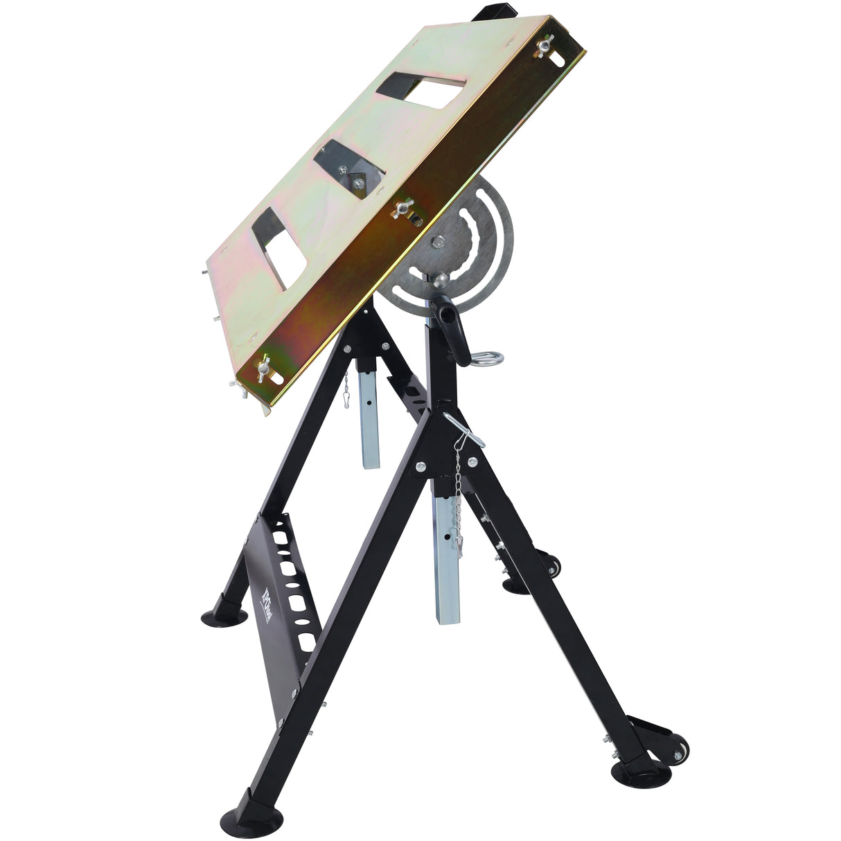 Welding Workbench with Wheels and Slot 30"x20" 400lbs Capacity Steel Folding Adjustable