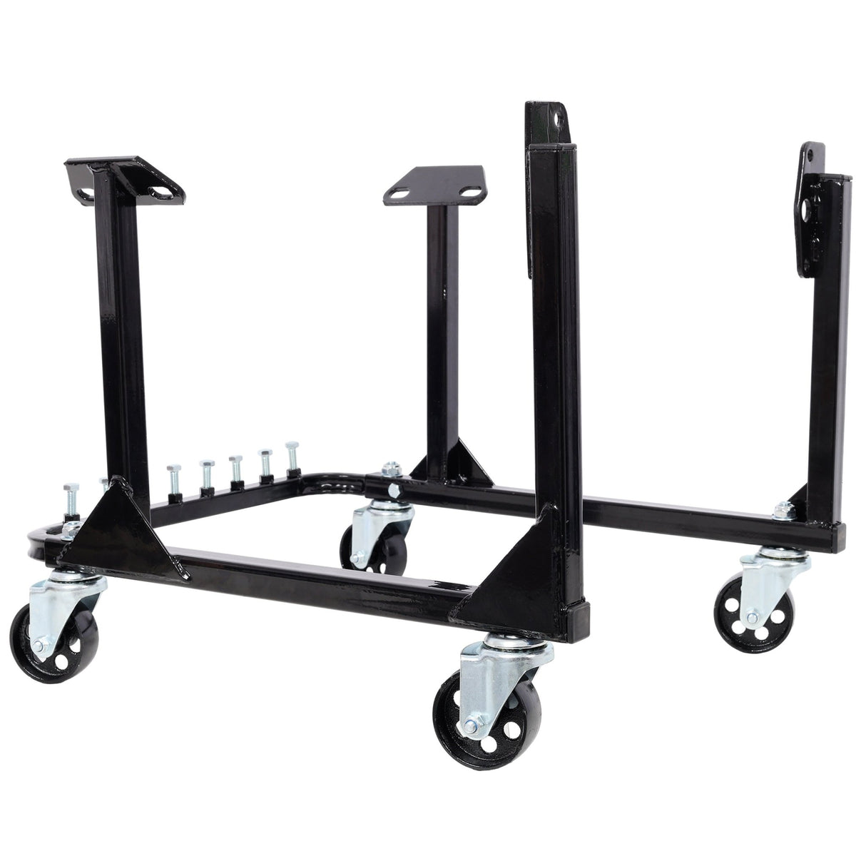 750LBS Engine Cradle with Wheels Heavy - Duty Steel Motor Holder with 4 Swivel Casters and 4 Hook Positions - Fab Heavy Parts