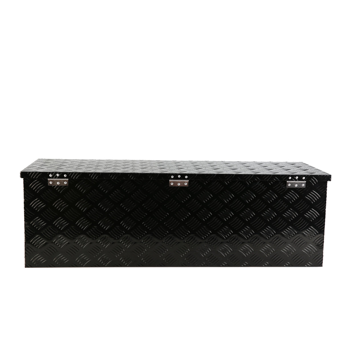 48 Inch Truck Box Heavy Duty Aluminum Stripes Plated Tool Long Box with Lock and Key 48"×15.2"×15.2"